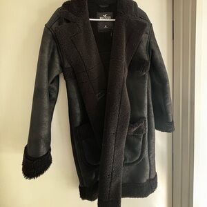 Hollister faux fur long coat